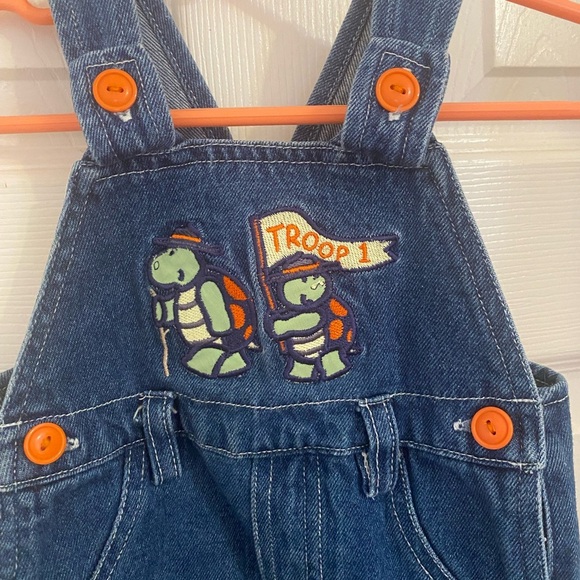 Denim Turtle Overalls - Picture 3 of 9